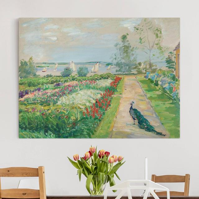 Leinwandbild Park at the Wannsee (Flower Garden with Peacock) von Max Slevogt Rosalind Wheeler Größe: 30 cm H x 40 cm B on Productcaster.