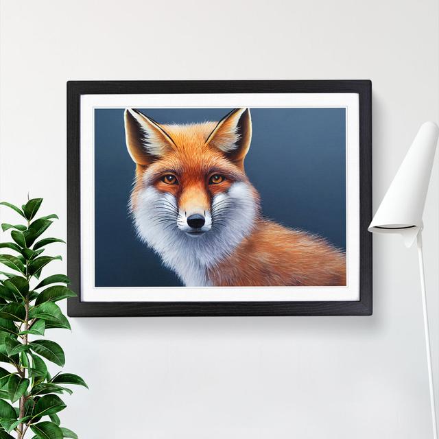 Electrifying Fox - Picture Frame Painting Alpen Home Frame Colour: Black , Size: 46cm H x 64cm W x 2cm D on Productcaster.