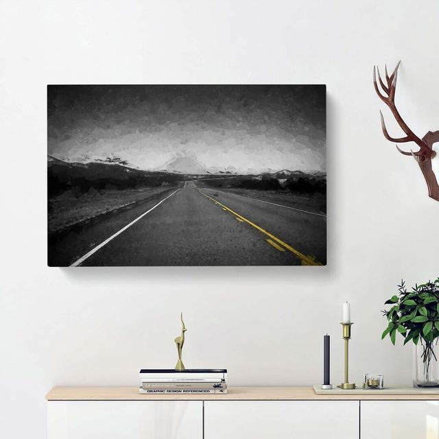 The Road to Texas in Abstract - Wrapped Canvas Graphic Art Print East Urban Home Size: 40cm H x 60cm W x 3cm D on Productcaster.