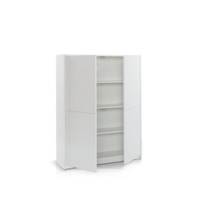 McElhattan 115 Cm Wide Highboard Ebern Designs Colour: White on Productcaster.