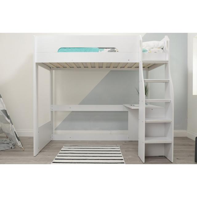 Kluesner Single (3') Drawer Bed Frames High Sleeper Loft Bed with Built-in-Desk Harriet Bee on Productcaster.