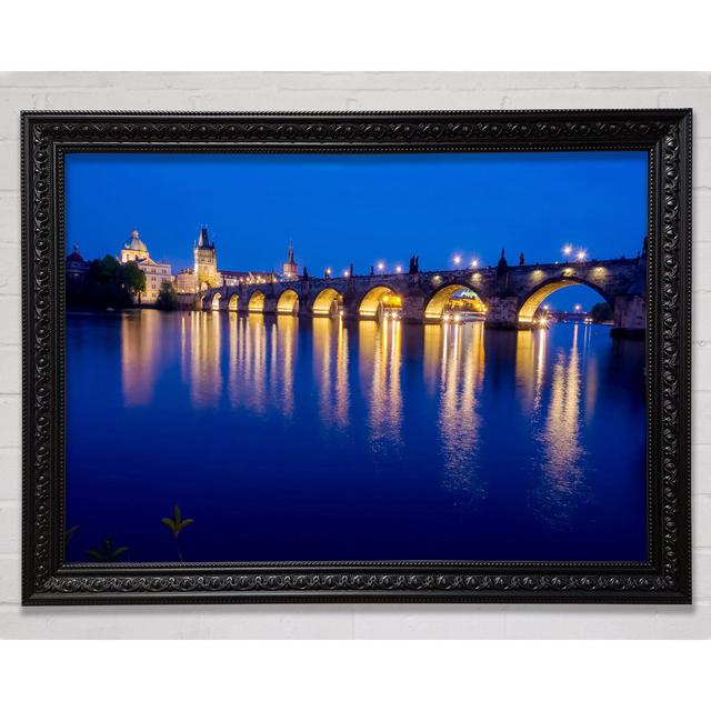 Charles Bridge Blues - Single Picture Frame Art Prints Ebern Designs Size: 59.7cm H x 84.1cm W on Productcaster.