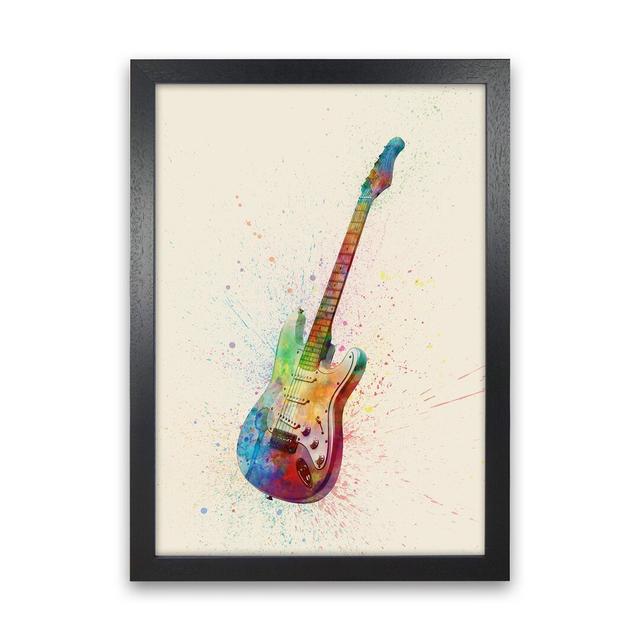 Electric Guitar by Michael Tompsett - Graphic Art Ebern Designs Format: Black Framed, Size: 88cm H x 64cm W x 3cm D on Productcaster.