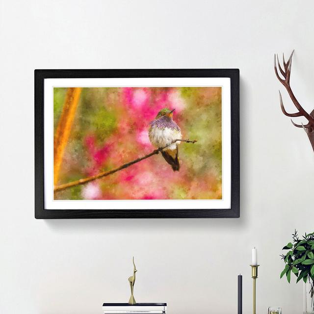 Hummingbird - Picture Frame Graphic Art Print East Urban Home Frame Option: Black Framed, Size: 62cm H x 87cm W x 2cm D on Productcaster.