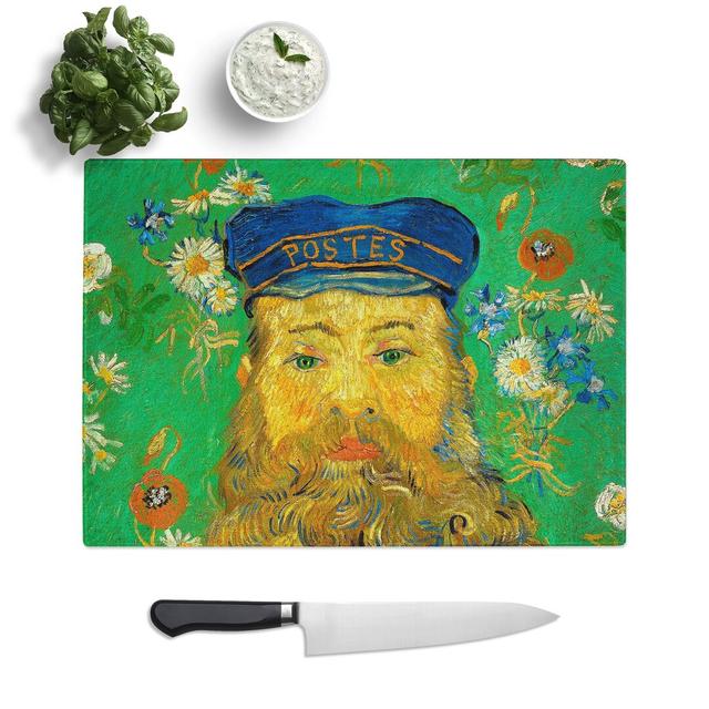 The Postman Joseph Roulin Vol.2 by Vincent Van Gogh Chopping Board East Urban Home Size: 0.4cm H x 28.5cm W x 39cm L on Productcaster.