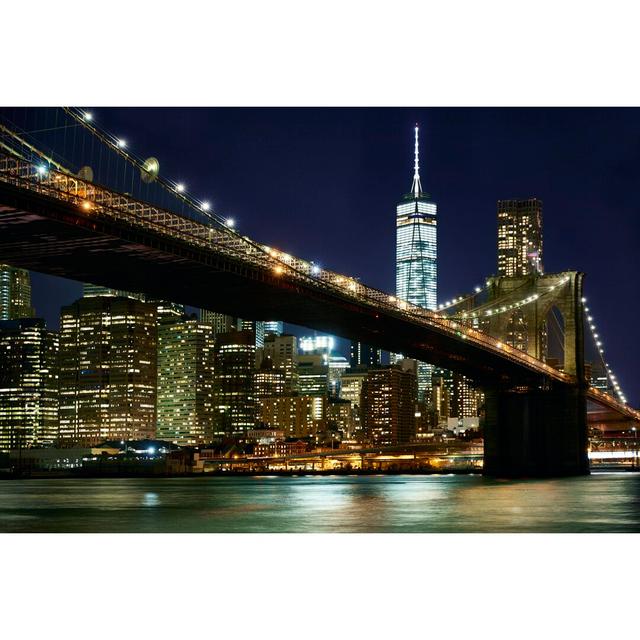 New York at Night I by James McLoughlin - Wrapped Canvas Photograph Ebern Designs Size: 30cm H x 46cm W on Productcaster.