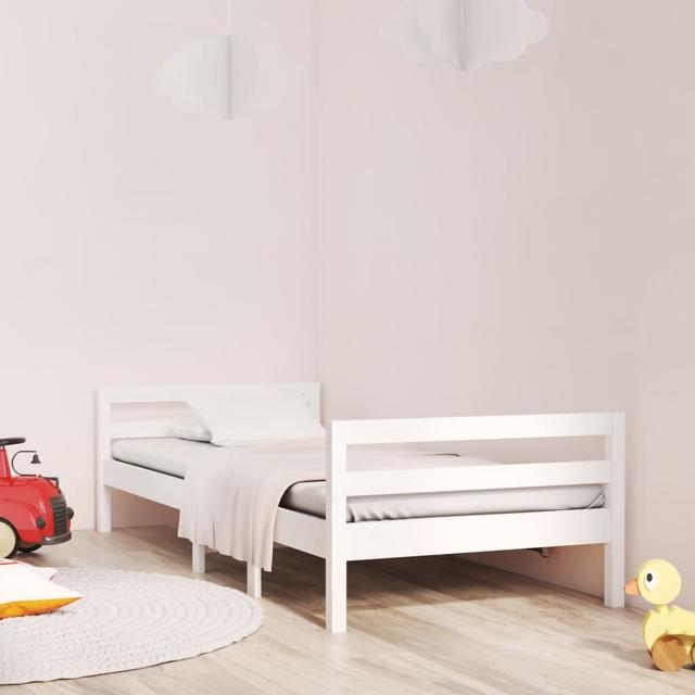 Leyte Bed Frame Brayden Studio Colour: White, Size: European Single (90 x 200 cm) on Productcaster.