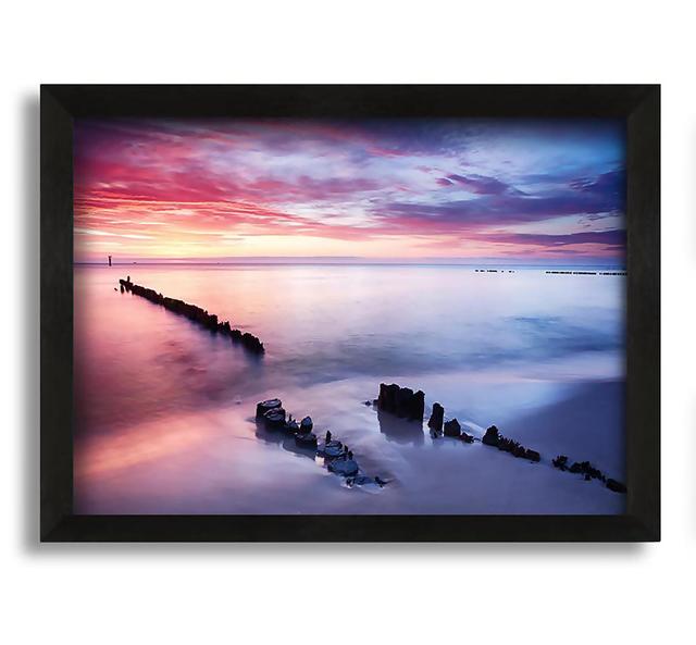 Tranquil Skies Framed Print House of Hampton Format: Black Framed Wood, Size: 21cm H x 29.7cm W x 3cm D on Productcaster.