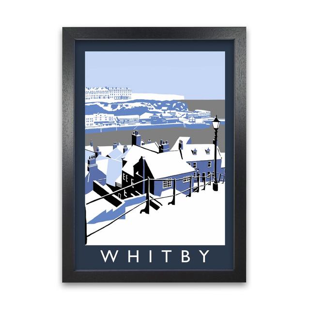 Whitby in Snow by Richard O'Neill - Picture Frame Graphic Art Print on Paper 17 Stories Frame Options: Black, Size: 29.7 cm H x 21 cm W x 3 cm D on Productcaster.