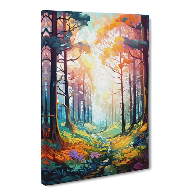 Spring Forest Futurism - Art Prints Alpen Home Size: 60cm H x 40cm W x 3cm D on Productcaster.