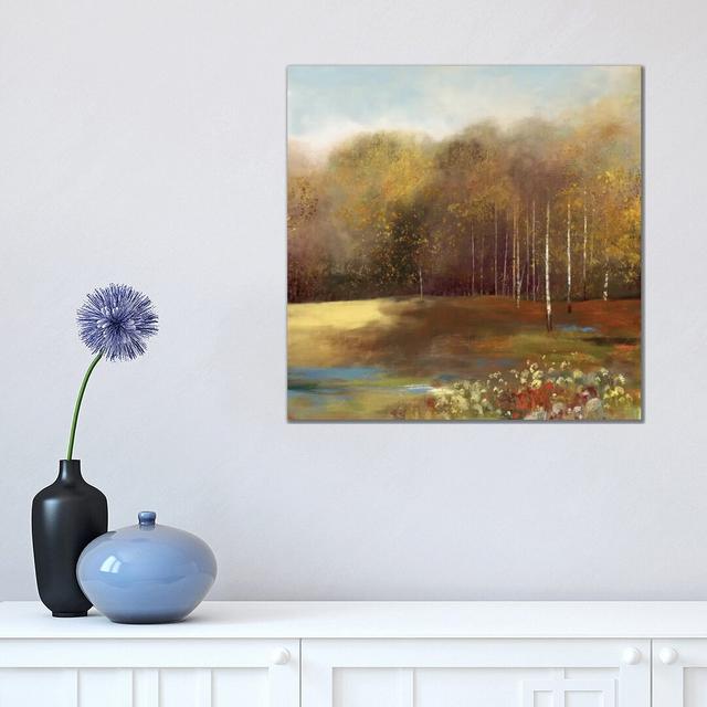 Garden Dreams II by Allison Pearce - Painting on Canvas Marlow Home Co. Size: 45.72cm H x 45.72cm W x 1.91cm D, Format: Wrapped Canvas on Productcaster.