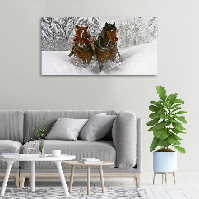 Sleigh Ride - Unframed Art Prints on Canvas Natur Pur on Productcaster.