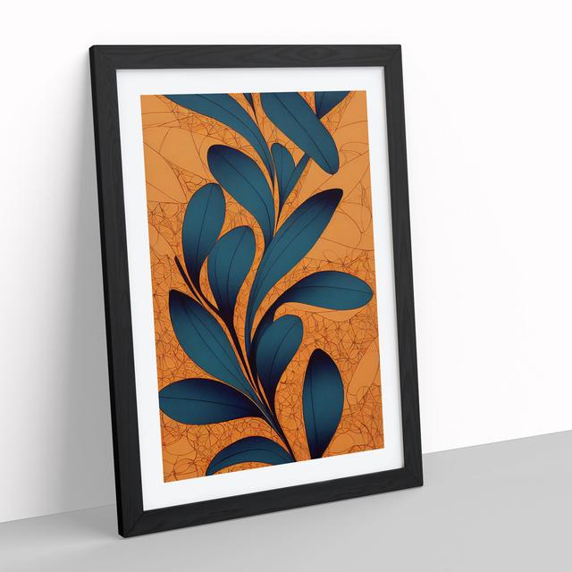 Pretty Leaves Art No.4 - Picture Frame Graphic Art Marlow Home Co. Frame Colour: Black Framed, Size: 64cm H x 46cm W x 2cm D on Productcaster.