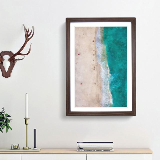 Cancun Beach in Mexico - Picture Frame Graphic Art Print East Urban Home Frame Option: Walnut Framed, Size: 63cm H x 45cm W x 2cm D on Productcaster.