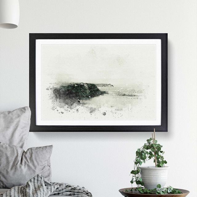 Port Mulgrave in North Yorkshire in Abstract - Picture Frame Graphic Art Print East Urban Home Frame Option: Black, Size: 50cm H x 76cm W x 2cm D on Productcaster.