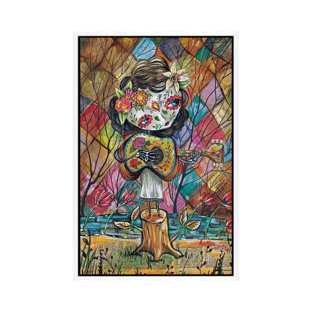 Musica Del Corazon by Heather Renaux - Graphic Art Print on Canvas Ebern Designs Format: White Framed, Size: 66.04cm H x 45.72cm W x 3.81cm D on Productcaster.