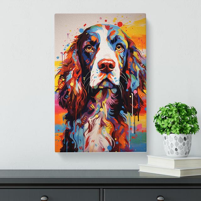 English Springer Spaniel Futurism - Print Marlow Home Co. Size: 76cm H x 50cm W x 3cm D on Productcaster.