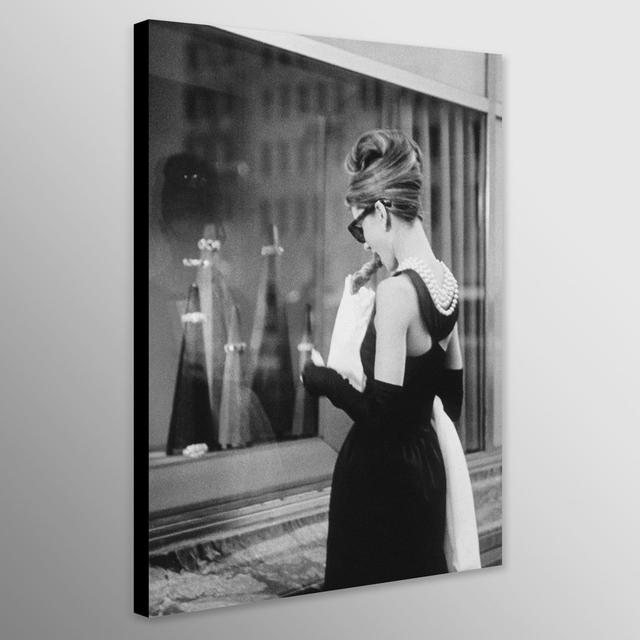 Cuyama Audrey Hepburn - Window Shopping - Breakfast At Tiffany's - Wrapped Canvas Art Prints ClassicLiving Size: 81cm H x 61cm W x 4cm D on Productcaster.