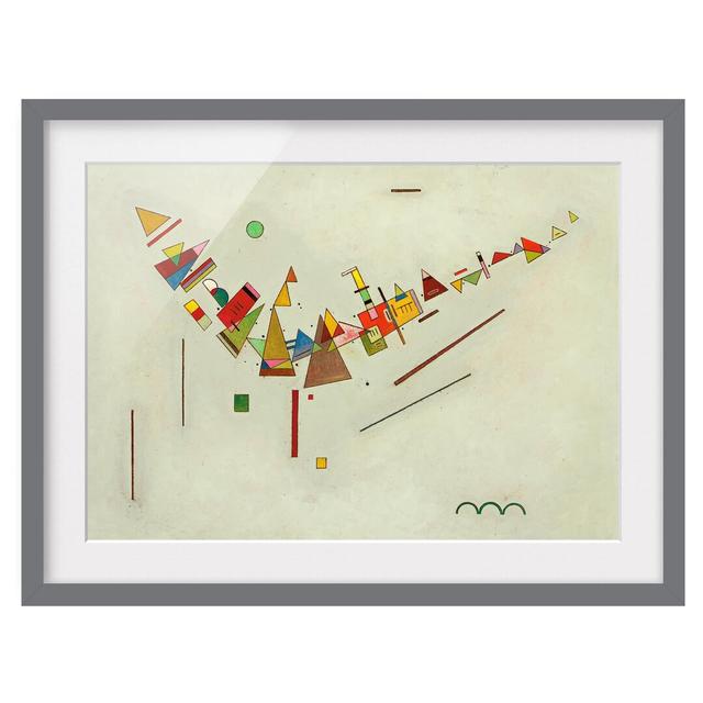 Curved Angles Wassily Kandinsky Framed Art Print Poster East Urban Home Frame Options: Matt grey, Size: 50cm H x 70cm W on Productcaster.