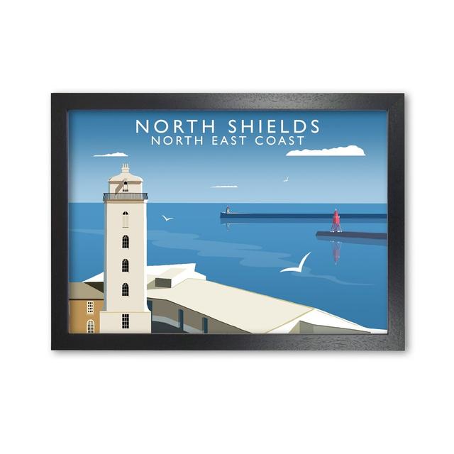 'North Shields' Framed Graphic Art Print East Urban Home Frame Option: Black, Size: 297cm H x 42cm W x 3cm D on Productcaster.