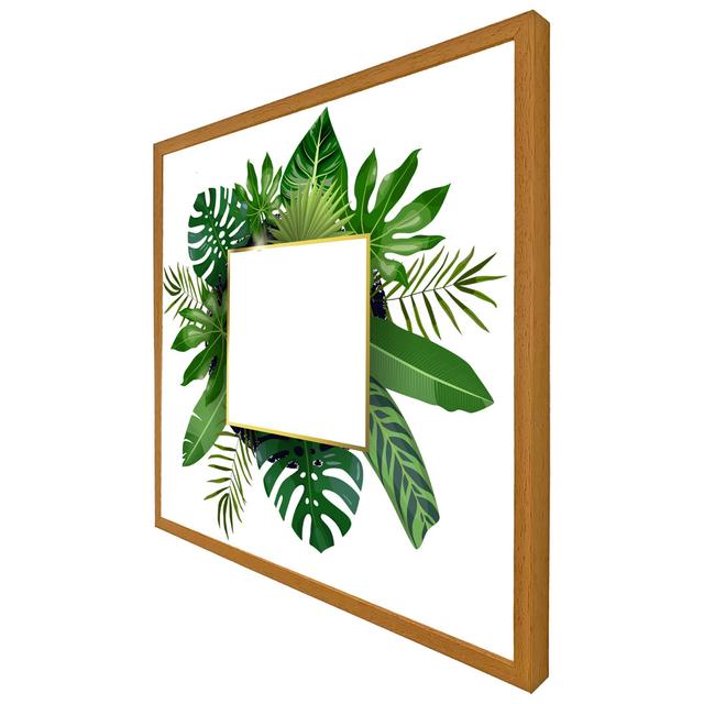 Aba Botanical Frame - Single Picture Frame Art Prints Bay Isle Home Size: 61cm H x 61cm W x 4cm D, Frame Colour: Oak Framed on Productcaster.