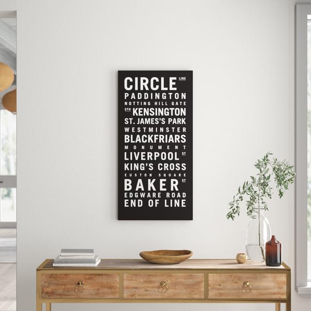 'The Tube' Typography on Wrapped Canvas East Urban Home Size: 102cm H x 51cm W x 3.8cm D on Productcaster.