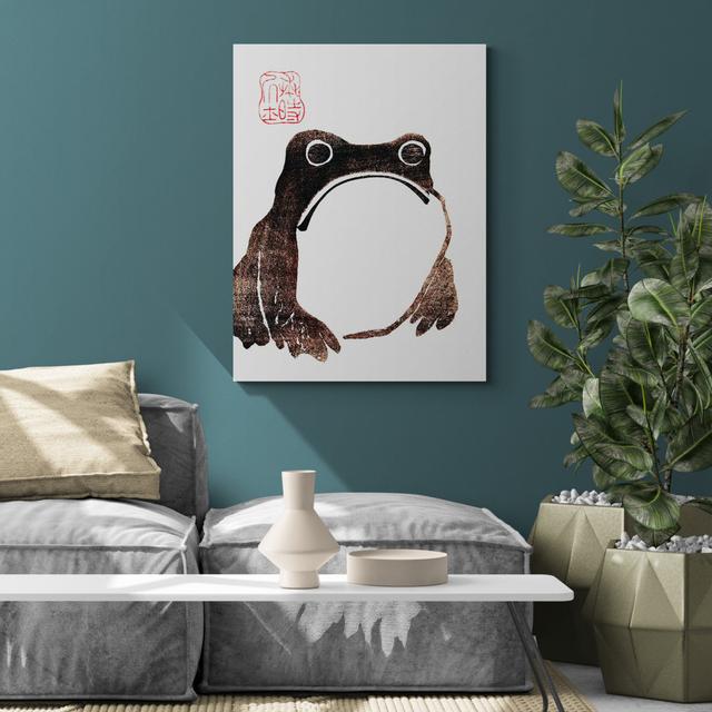 Vintage Sad Frog by Matsumoto Hoji - Wrapped Canvas Painting ClassicLiving Size: 41cm H x 31 cm W x 4cm D on Productcaster.