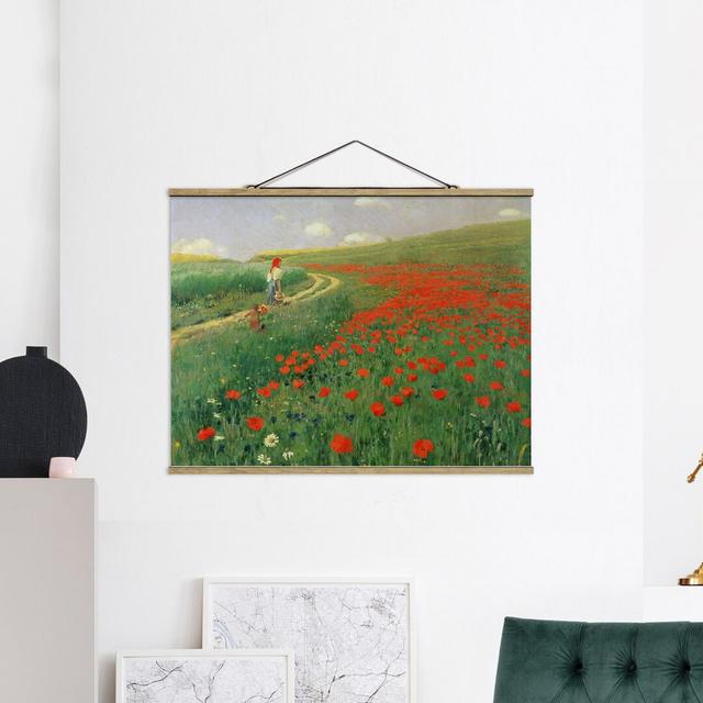 Poster Summer Landscape with Flowering Poppies von Pál Szinyei-Merse Rosalind Wheeler Maße: 37,5 cm H x 50 cm B x 0,3 cm T on Productcaster.