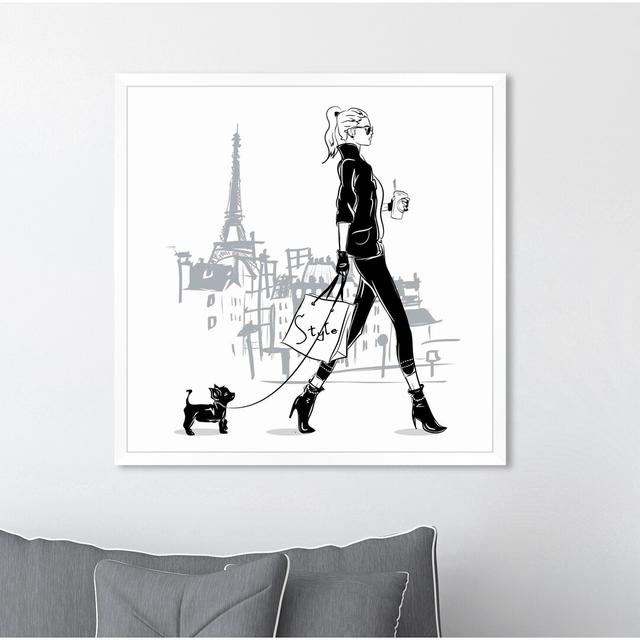 Doll Memories - City Walk - Painting Print East Urban Home Size: 56cm H x 56cm W x 1cm D, Format: White Framed Paper on Productcaster.