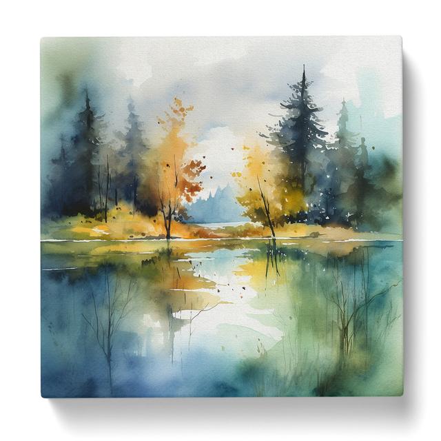 Lake Watercolour No.5 - No Frame Print Alpen Home on Productcaster.