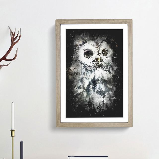 Tawny Owl - Picture Frame Painting Print East Urban Home Size: 33cm H x 24cm W x 2cm D, Frame Option: Oak Framed on Productcaster.