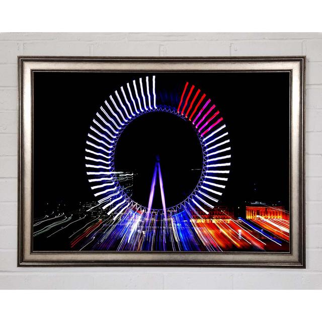 London Eye Lights Gerahmter Druck Perspections Größe: 59,7 cm H x 84,1 cm B on Productcaster.