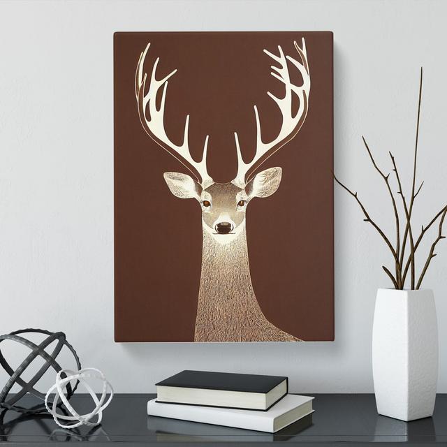 CAN-V0523-631X Deer - Wrapped Canvas Print Alpen Home Size: 60cm H x 40cm W x 3cm D on Productcaster.