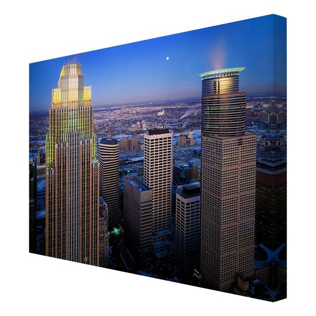 Minneapolis - Wrapped Canvas Graphic Art Print East Urban Home Size: 160cm L x 120cm W on Productcaster.