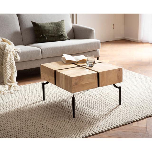 Caterin Four Leg Coffee Table Metro Lane Table Top Colour: Brown on Productcaster.