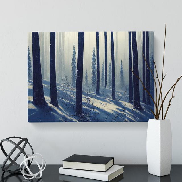 Beauteous Winter Forest - Wrapped Canvas Photograph Alpen Home Size: 50cm H x 76cm W x 3cm D on Productcaster.