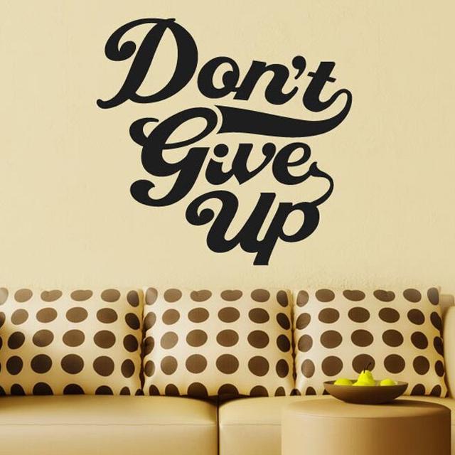 Dont Give Up Wall Sticker 17 Stories Colour: Shiny Silver on Productcaster.