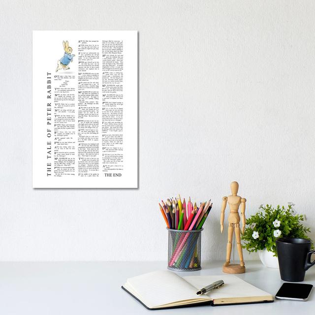 Peter Rabbit Potter by Beatrix Potter - Wrapped Canvas Typography Happy Larry Size: 30.48cm H x 20.32cm W x 1.91cm D on Productcaster.