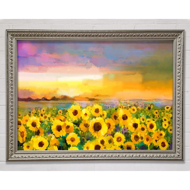 Pastel Sunflower Sunset - Single Picture Frame Print Bright Star Size: 59.7cm H x 84.1cm W x 3cm D on Productcaster.