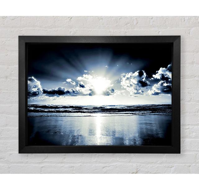 Blue Sunburst - Print Bright Star Size: 59.7cm H x 84.1cm W on Productcaster.