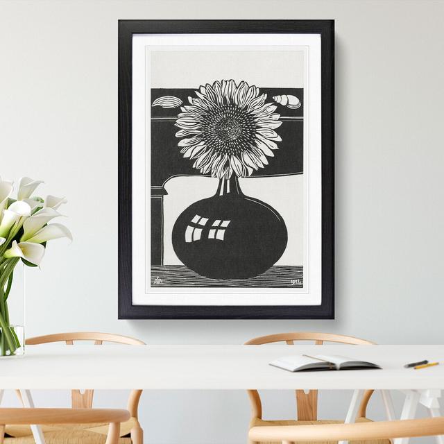 Sunflower by Samuel De Mesquita - Picture Frame Painting East Urban Home Frame Option: Black Framed, Size: 65cm H x 48cm W x 2cm D on Productcaster.