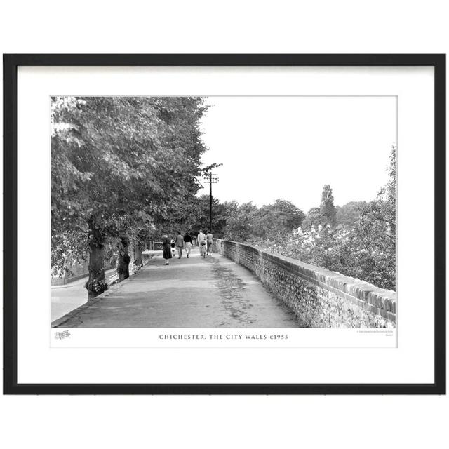 'Chichester, the City Walls C1955' by Francis Frith - Picture Frame Photograph Print on Paper The Francis Frith Collection Size: 28cm H x 36cm W x 2.3 on Productcaster.