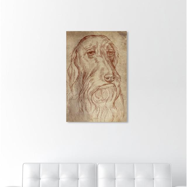 'Leonardo Dog Vinci' Drawing Print on Canvas Oliver Gal Size: 114.3cm H x 76.2cm W on Productcaster.