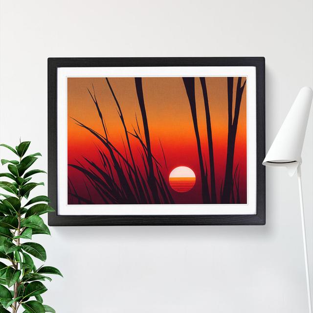 Sunset Silhouette - Picture Frame Graphic Art 17 Stories Frame Colour: Black Framed, Size: 25cm H x 34cm W x 2cm D on Productcaster.