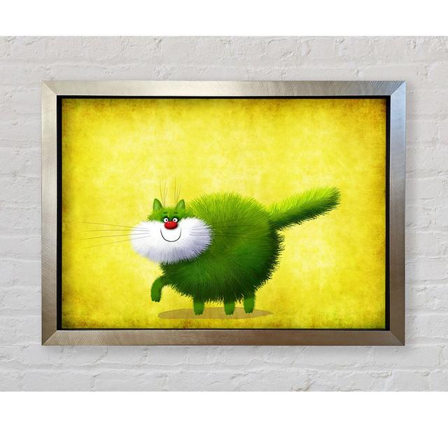 The Green Fuzzy Cat - Print Bright Star Size: 84.1cm H x 118.9cm W x 3.4cm D on Productcaster.