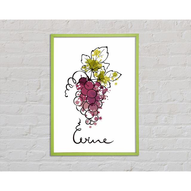 Red Wine From The Grape Framed Print Ophelia & Co. Size: 84.1cm H x59.7cm W x 2cm D on Productcaster.