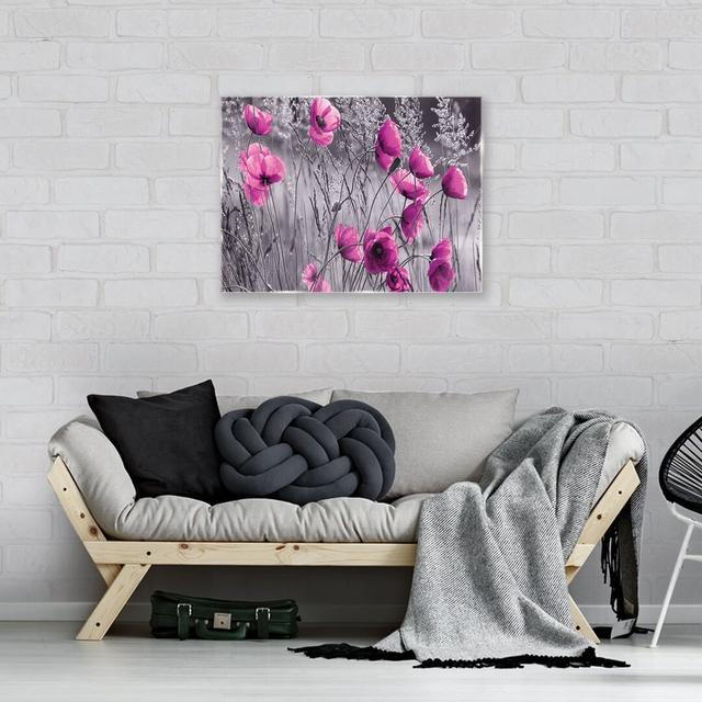 Poppies Photograph Print on Glass 17 Stories Size: 60cm H x 80cm W on Productcaster.