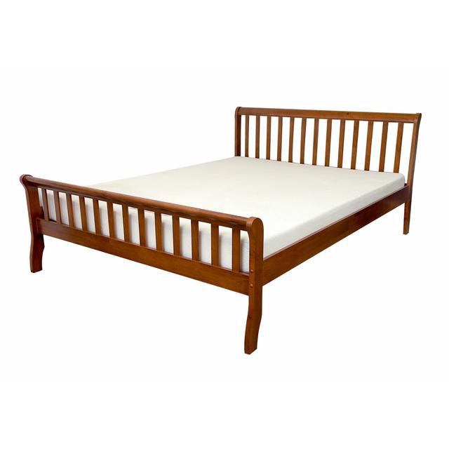 Benning Bed Frame Brambly Cottage Colour: Dark Oak, Size: Double (4'6) on Productcaster.