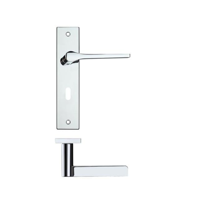 Latch Right Hand Door Handle (Set of 2) Rosso Maniglie Finish: Polished Chrome on Productcaster.