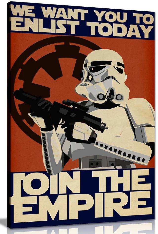 Star Wars Propaganda Enlist Join The Empire Canvas Wall Art Picture Print Panther Print Size: 31cm H x 20cm W on Productcaster.